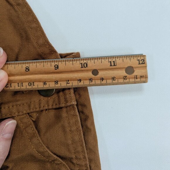 Carhartt Baby Bib Overalls Tan Duck Canvas Size 3 Months - Picture 5 of 5